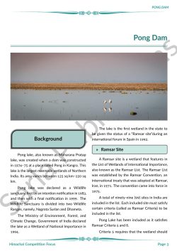 Pong Dam - Himachal Competition Focus Premium Article